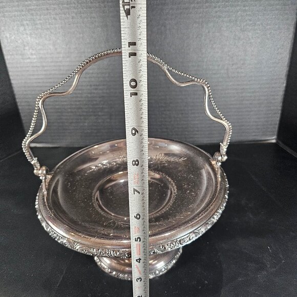 Rare Antique St Louis Silver Co Quadruple Silverplate Brides Basket - Picture 10 of 12